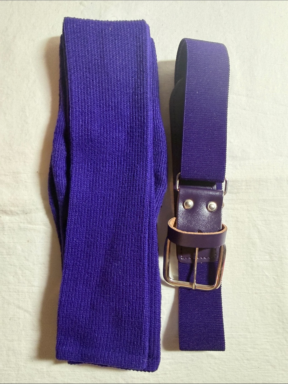 Classic Youth Stretch Belt and Sock Set - Purple